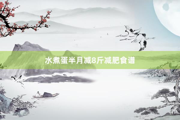 水煮蛋半月减8斤减肥食谱